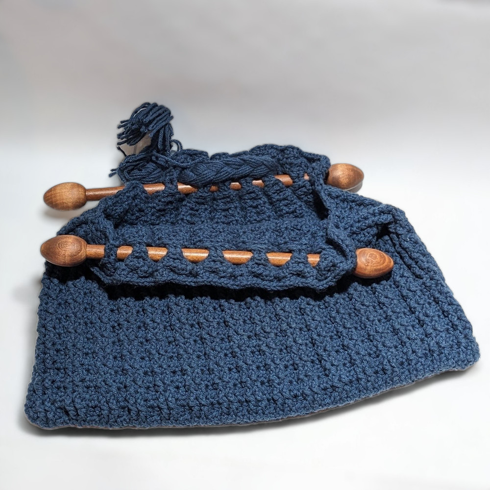 Knitting Crochet Project Bag Crocheted knit purse