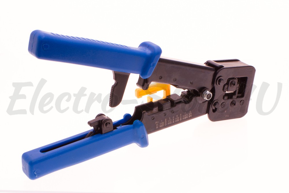 RJ45 Cat5e Cat6 Crimping Tool Cable Cutter Stripper Connector Pass Through Ends