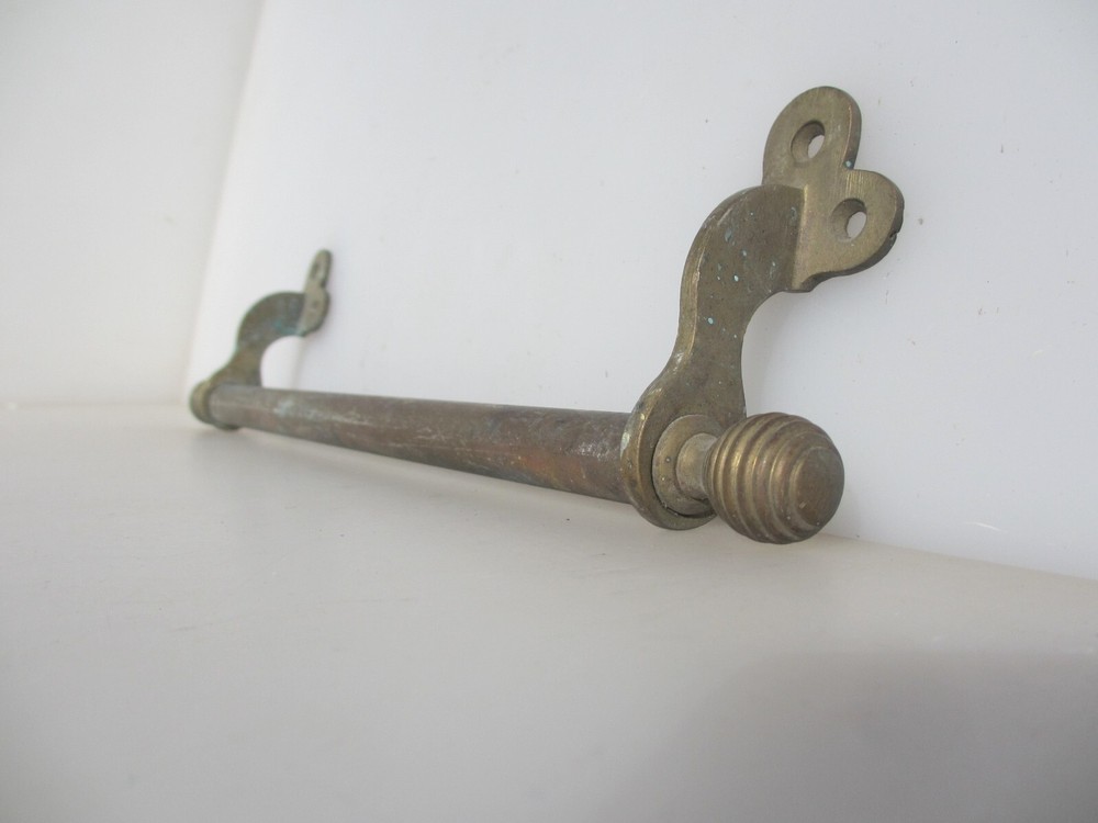 Victorian Brass Sash Window Bar Lift Old Trunk Handle Pull Antique Beehive 15"