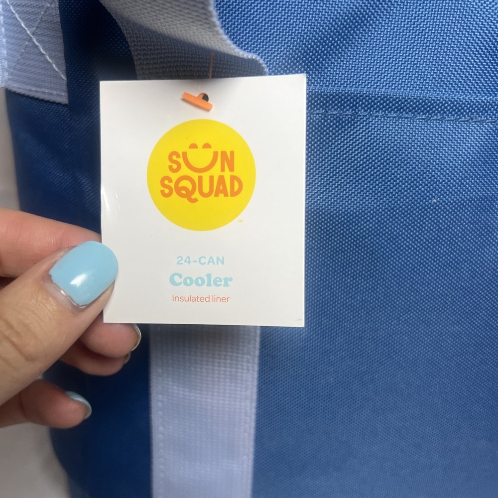 SUN SQUAD™ 24 CANS/20.7QT SOFT SIDED COOLER - BLUE