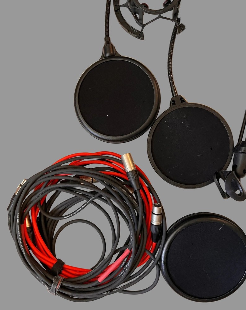Microphone Accessories Bundle – Pop Filters, Desktop Stands & Cables