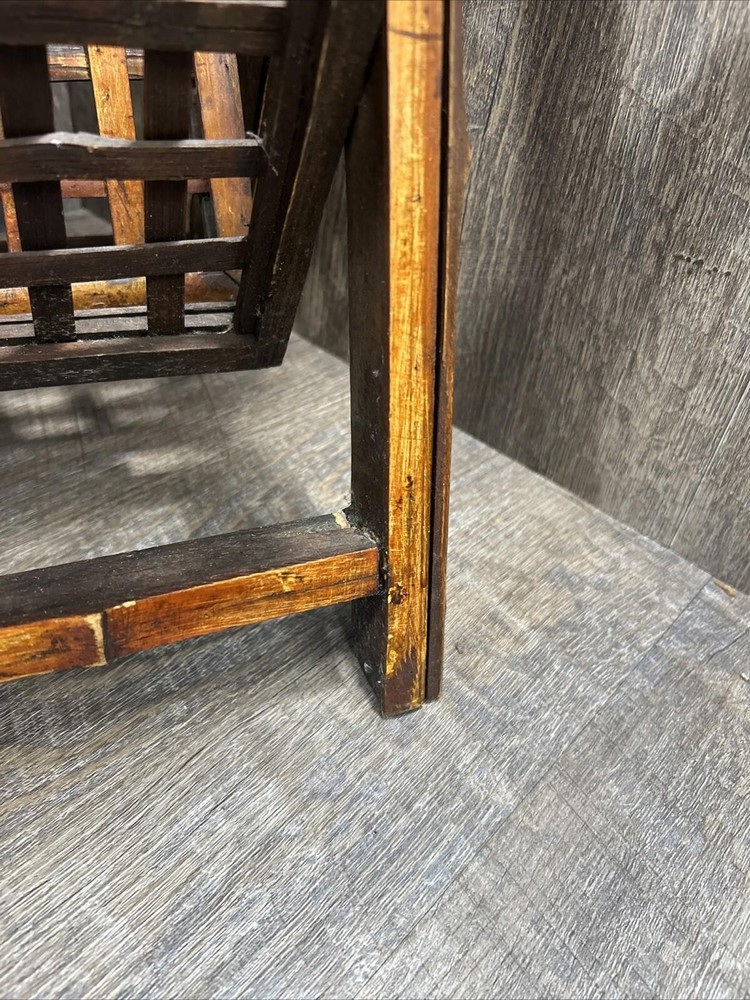 Bamboo Wood Folding Magazine Rack Holder