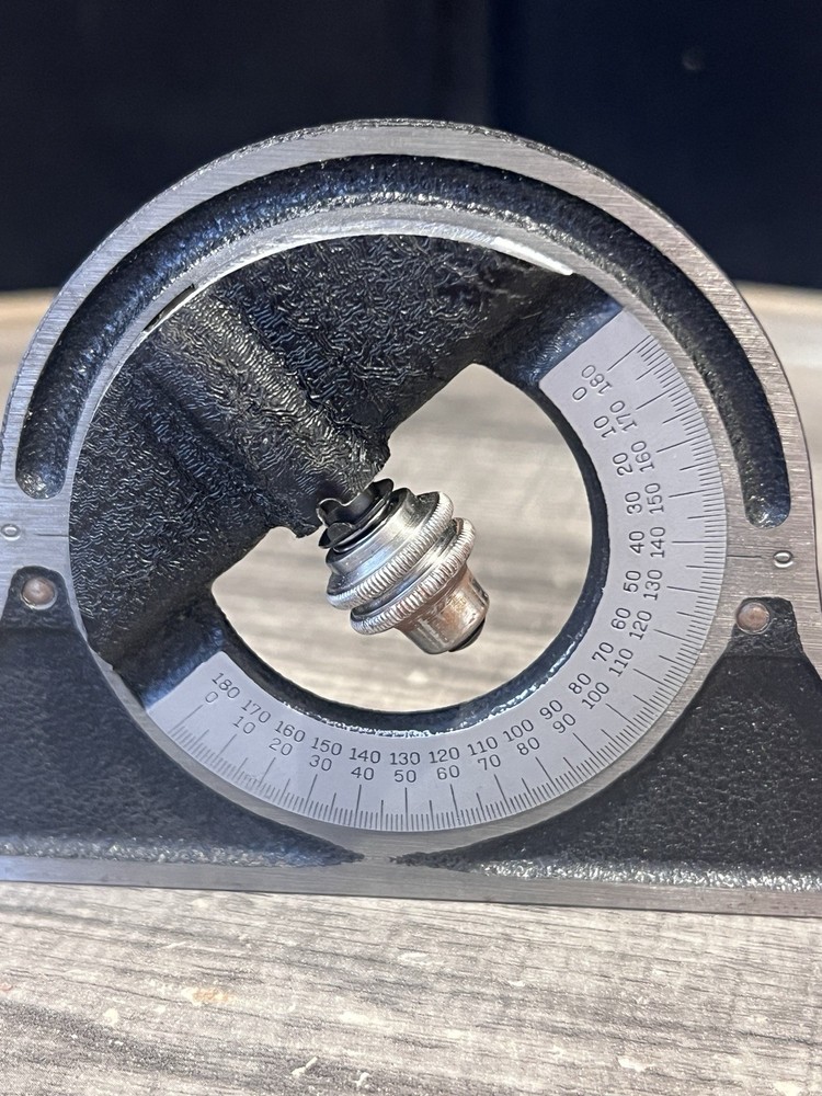 Starrett Satin Chrome Protractor Head CPNR1224W Original box /packaging