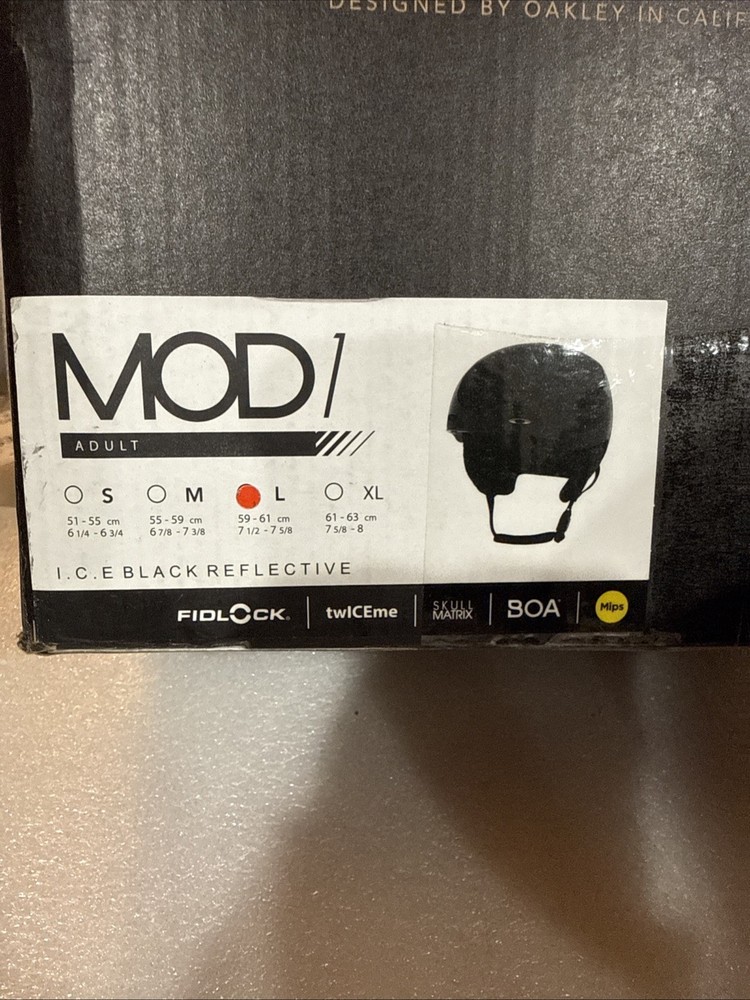 Oakley Mod1 Ski Helmet Mips I.C.E. Black Size Large 59-61 Cm New