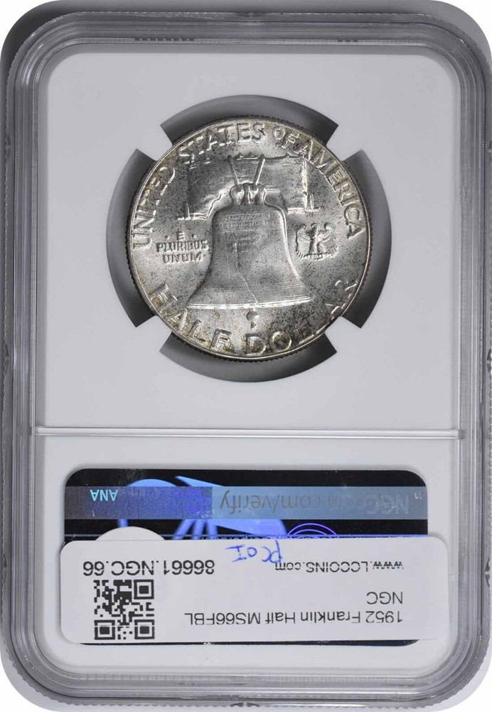 1952 Franklin Silver Half Dollar MS66FBL NGC