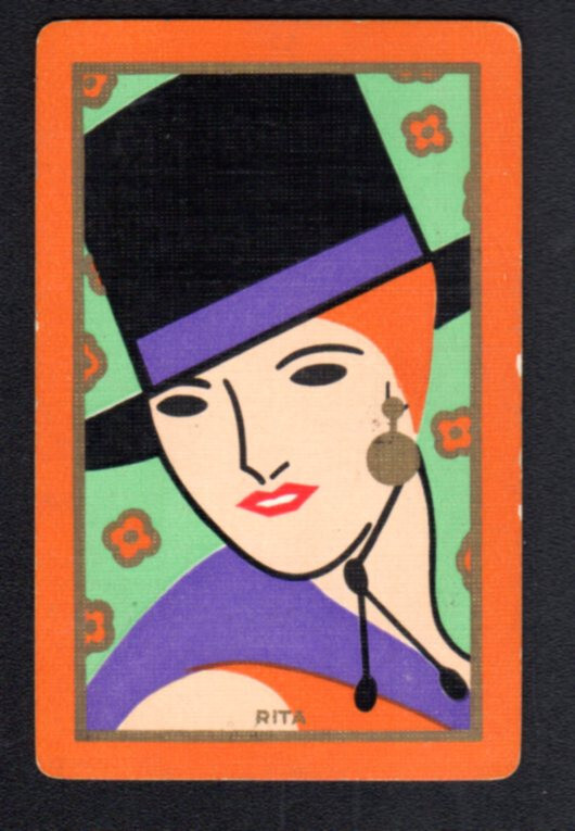 Vintage Swap/Playing Card - Rita (LINEN)