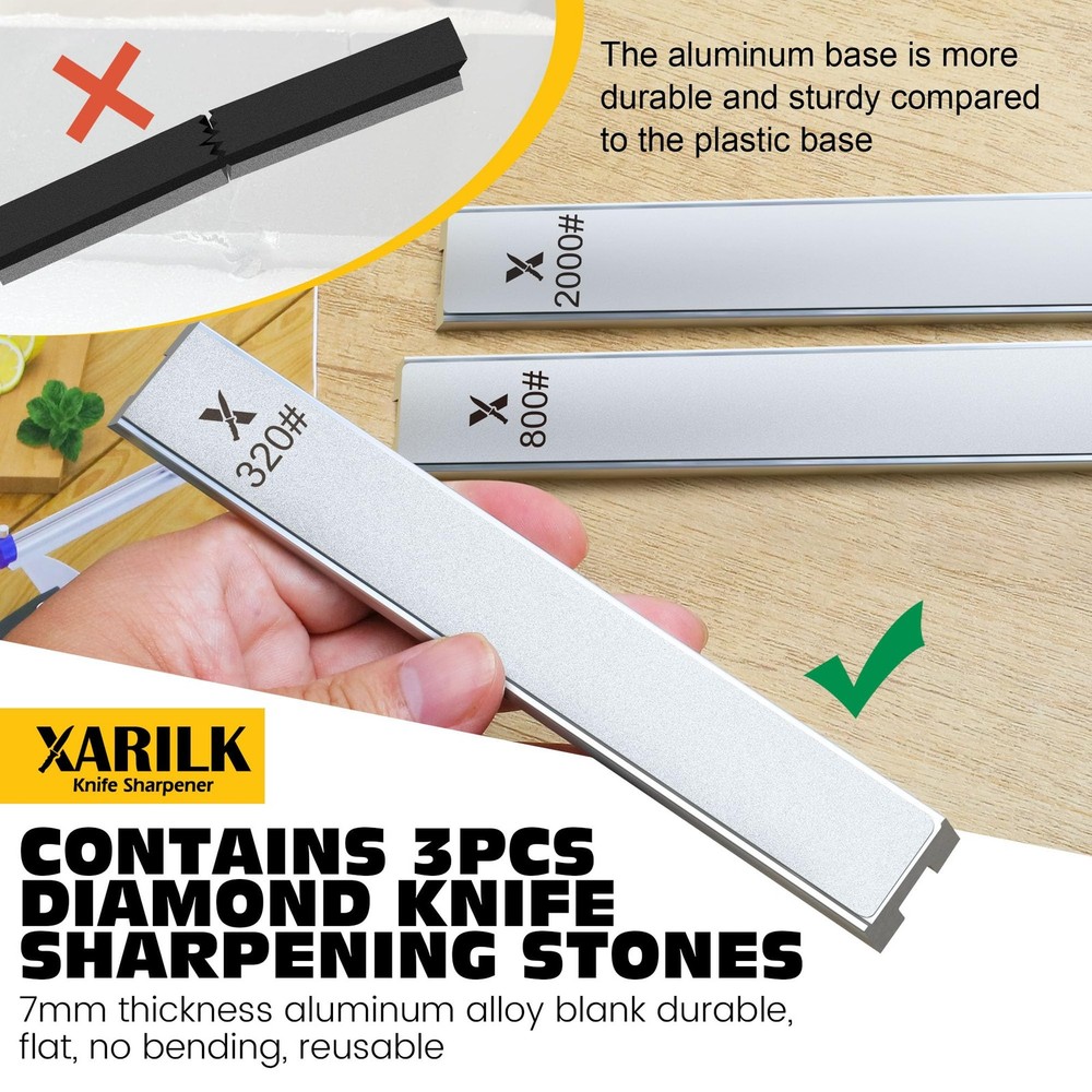 XARILK Foldable Portable Knife Sharpening System, Adjustable Knife Sharpener ...