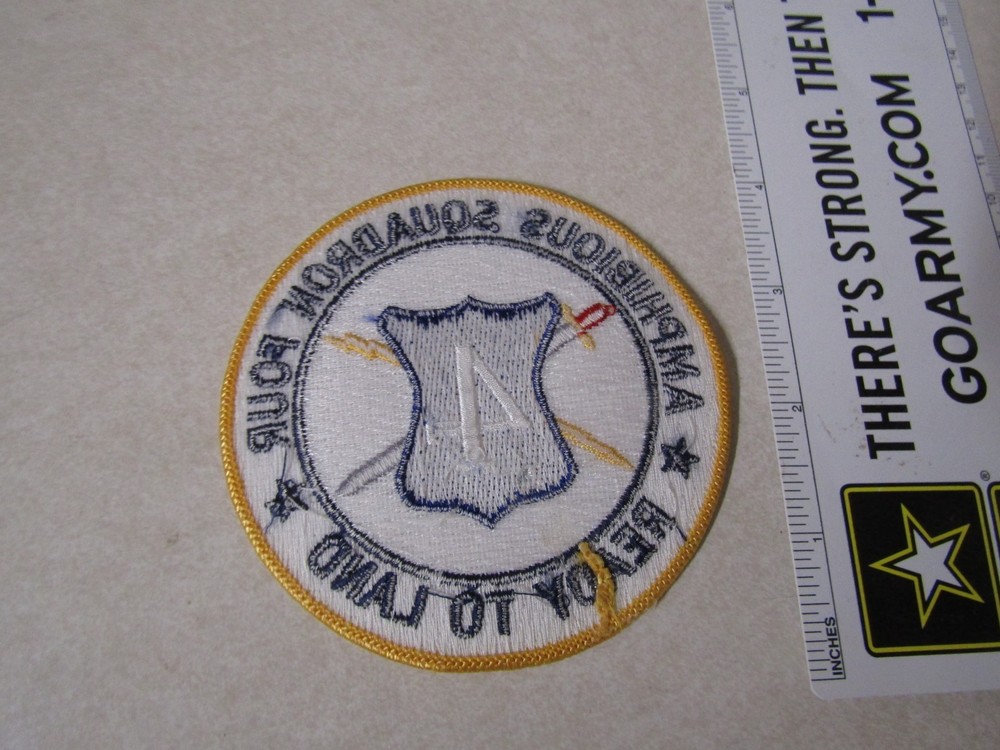 MILITARY PATCH AMPHIBIOUS SQUADRON FOUR READY TO LAND