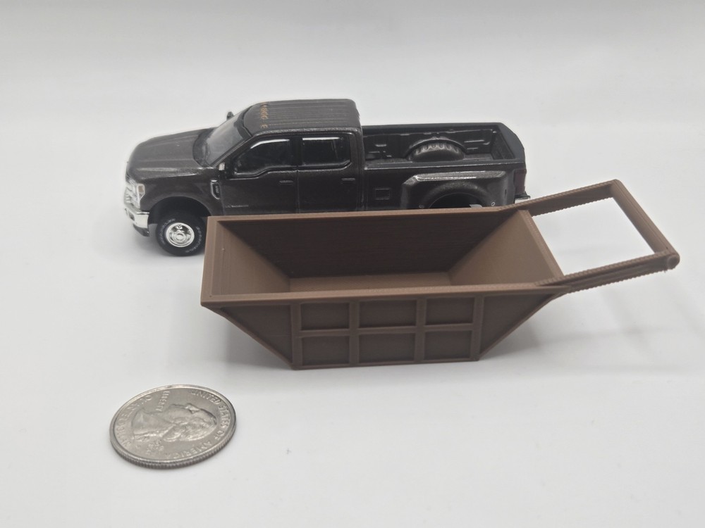 1/64 Scale 12 Cubic Yard Bedding Box in Brown