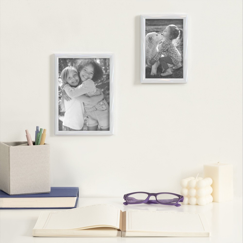 (3 pack) 5x7 Linear Iridescent Decorative Tabletop Picture Frame