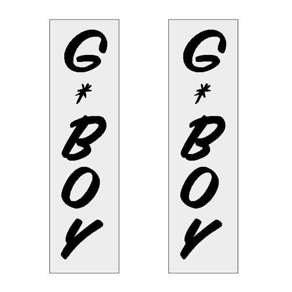 G-BOY Script - BLACK Vertical decal pair