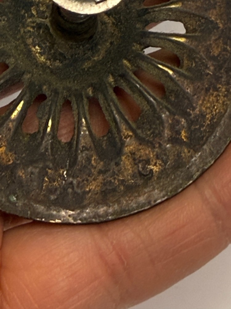 Vintage Medallion ring Brass Drawer Pull KB & Co