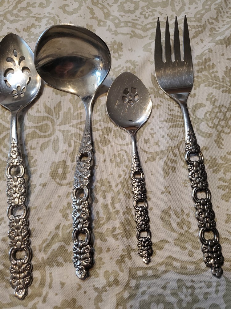 Oneida Community VIOLA VOILA 6 Piece Serving Flatware Set A3