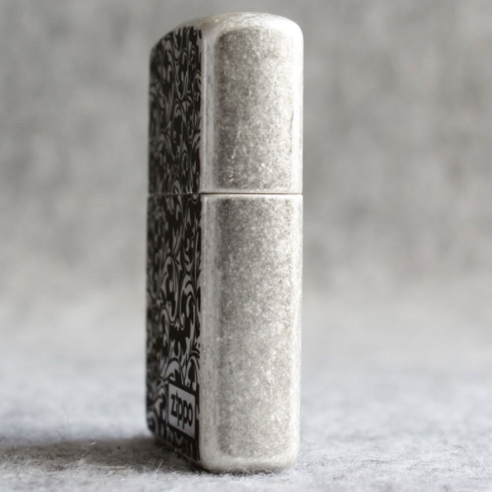 Zippo lighter 121FB Antique Silver Custom Design/ Scrollwork Pattern New in Box