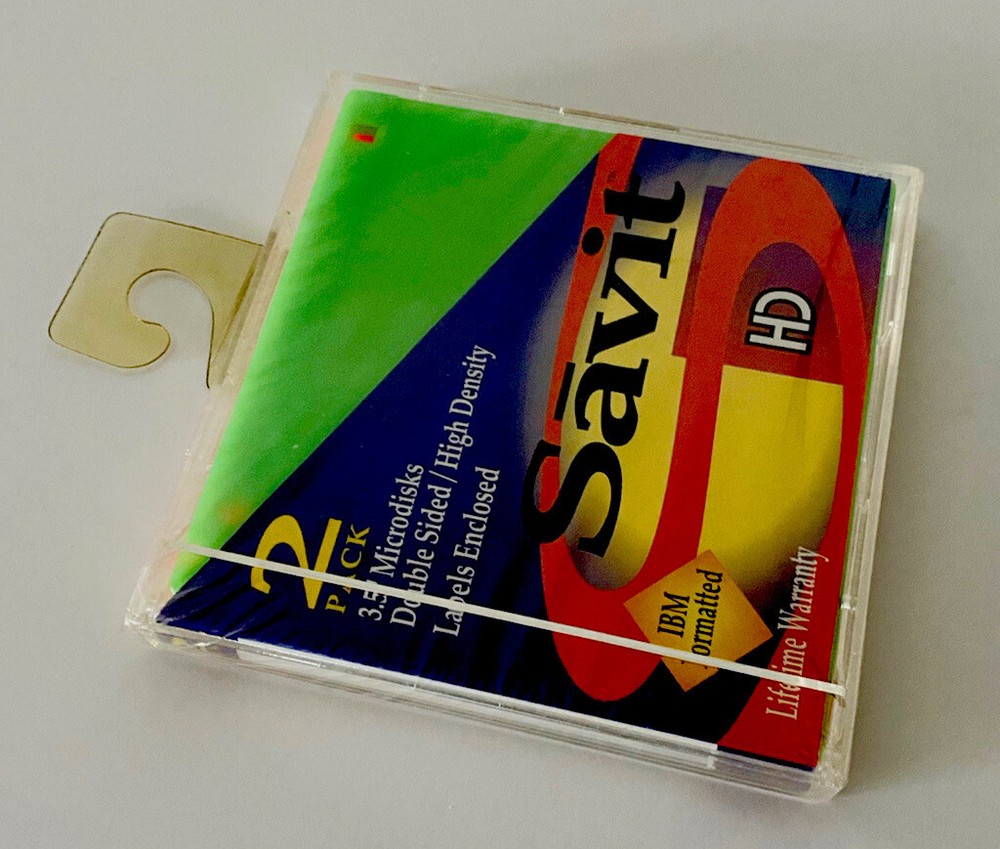 Savit HD 3.5 Microdisk IBM Formatted 2 Pack Sealed