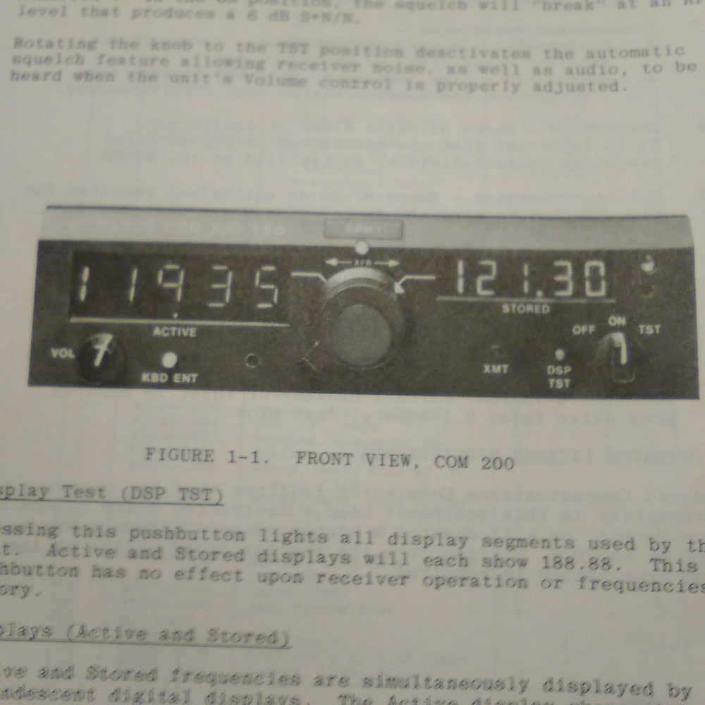 Narco Com 200 TSO Transceiver Install Manual