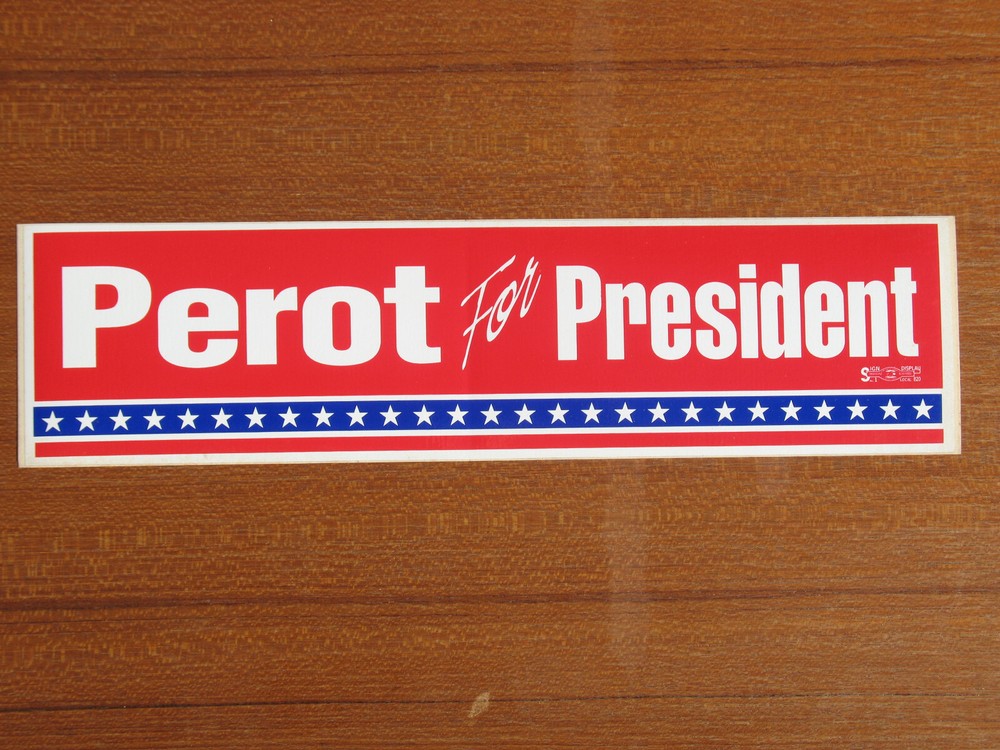 Perot for President- stickers- Excellent condition