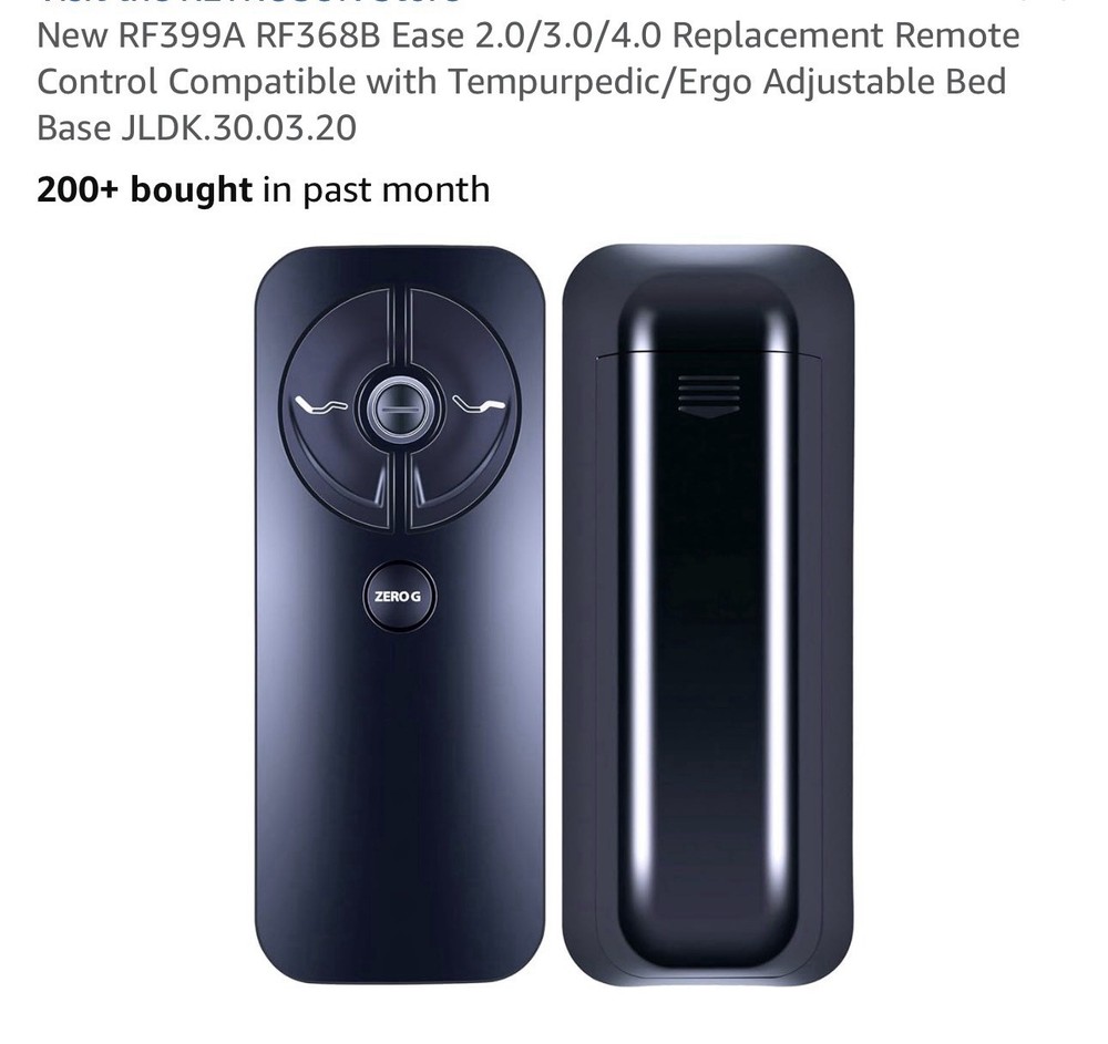 Tempurpedic Adjustable Bed Remote RF399A RF368B Replacement