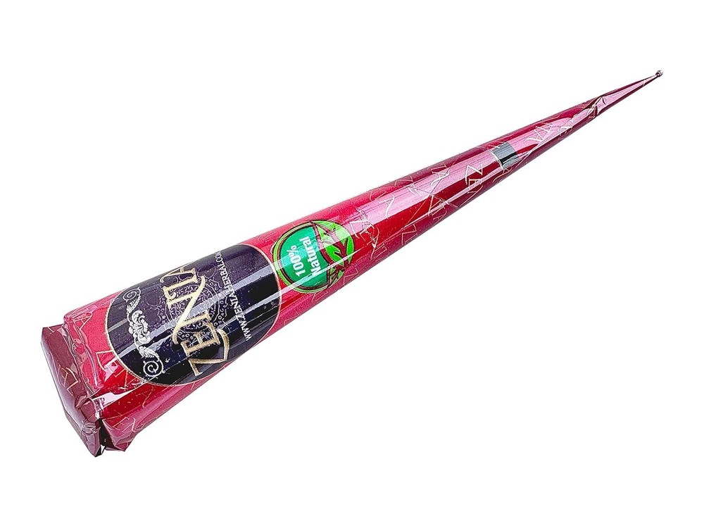 Customizable Natural Tattoo Paste Cone | Reddish-Brown | Perfect for Festivals