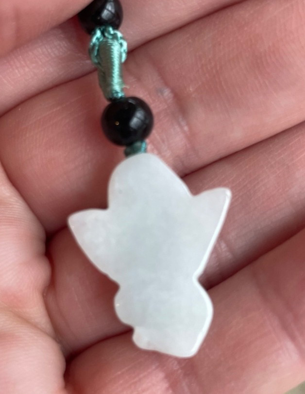 Jade angel necklace