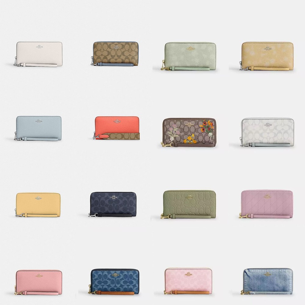 NWT COACH LONG ZIP AROUND WALLET WITH STRAP