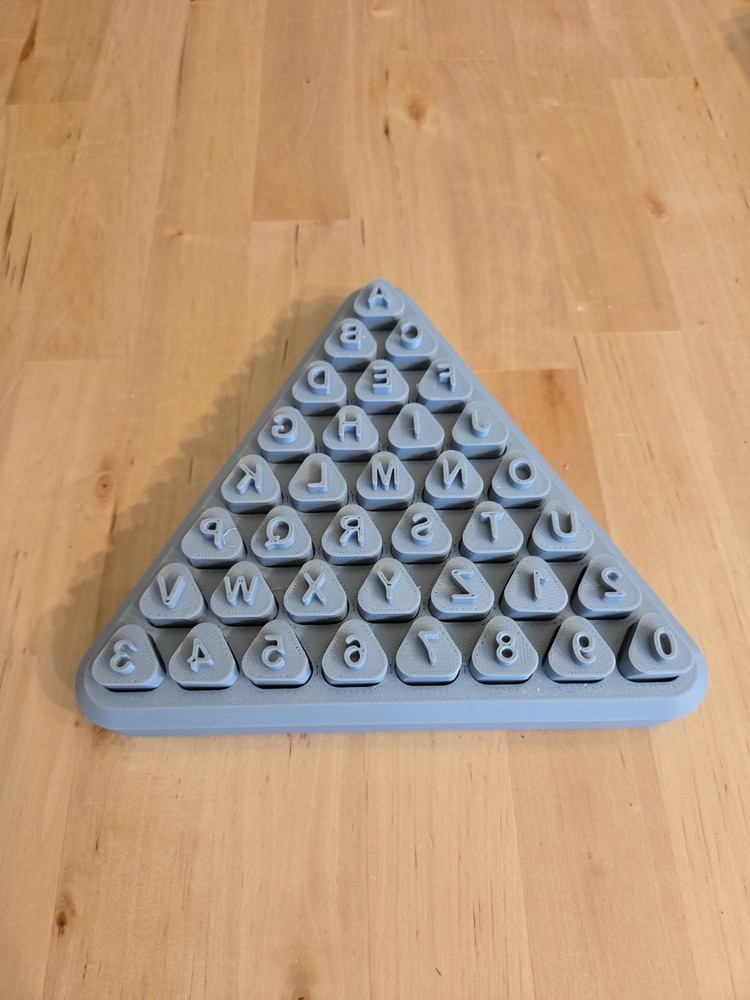 3d Printed Letter punches