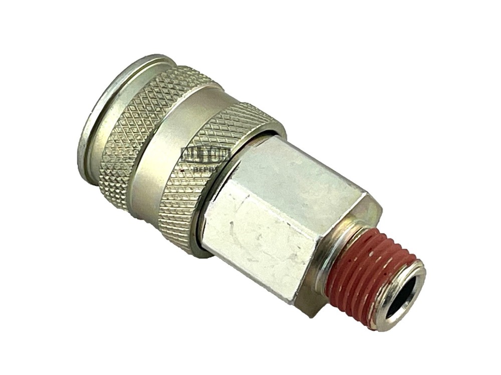 1/4" NPT UNIVERSAL Air Hose Male Quick Connect Coupler Socket (2 Pack)