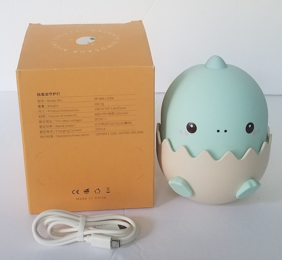 Naughty Dinosaur Night Light Changes Color When Pressed