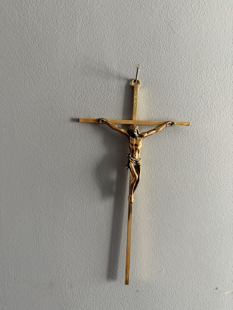 Brass Wall Crucifix