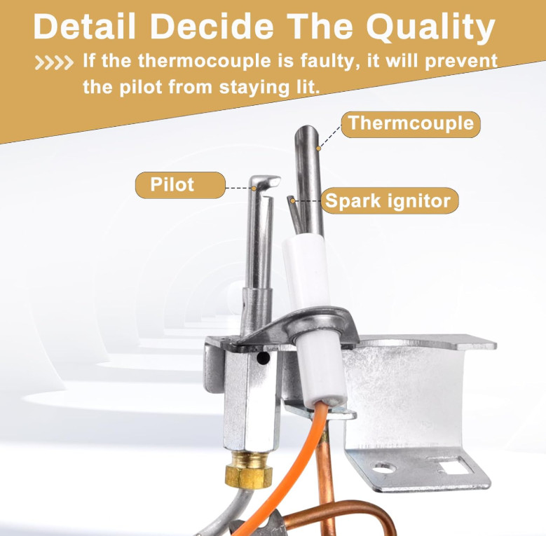 Conjunto Piloto Gas Natural 9003542 Repuesto para Calentador de Agua, Nuevo