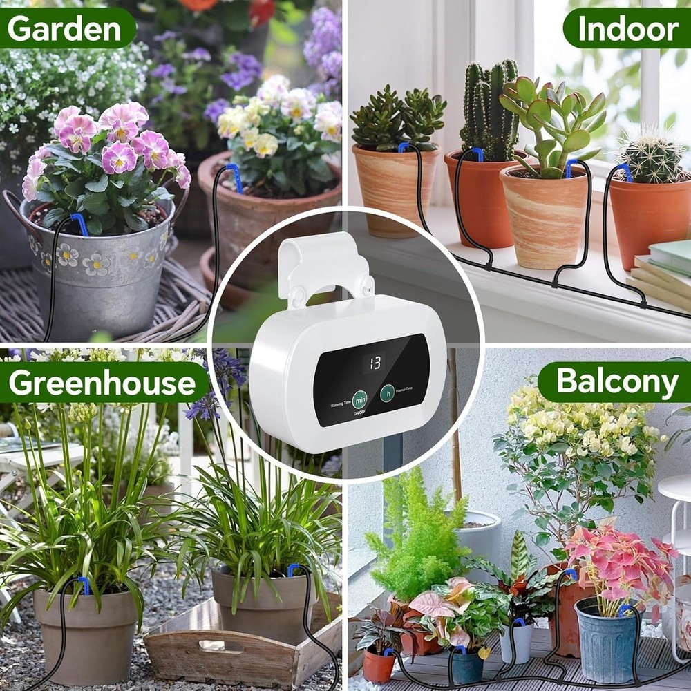 USB Powered Plant Watering System - Automatic Timer for Indoor & Potted Plants