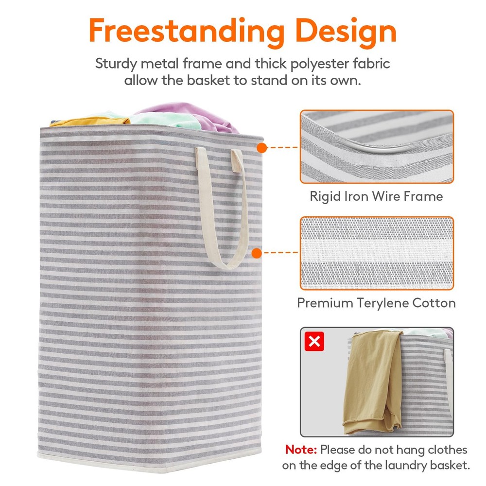 Lifewit 2 Pack Laundry Hamper Large Collapsible Waterproof Clothes Basket