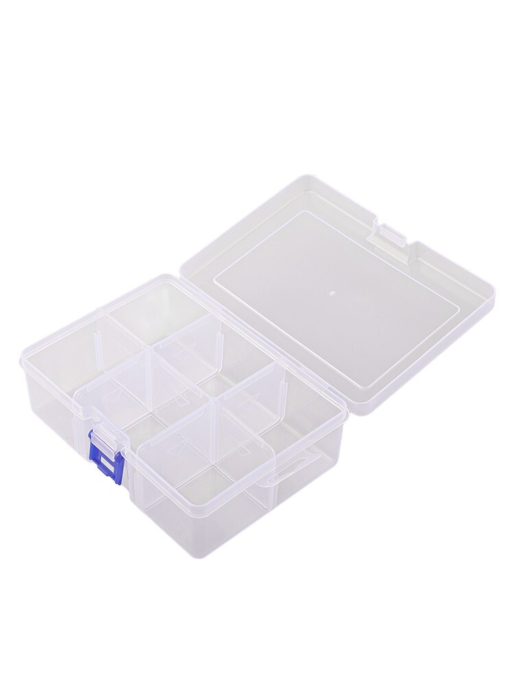 6 Grids Compartment Plastic Storage Box for Screw Holding and Organization