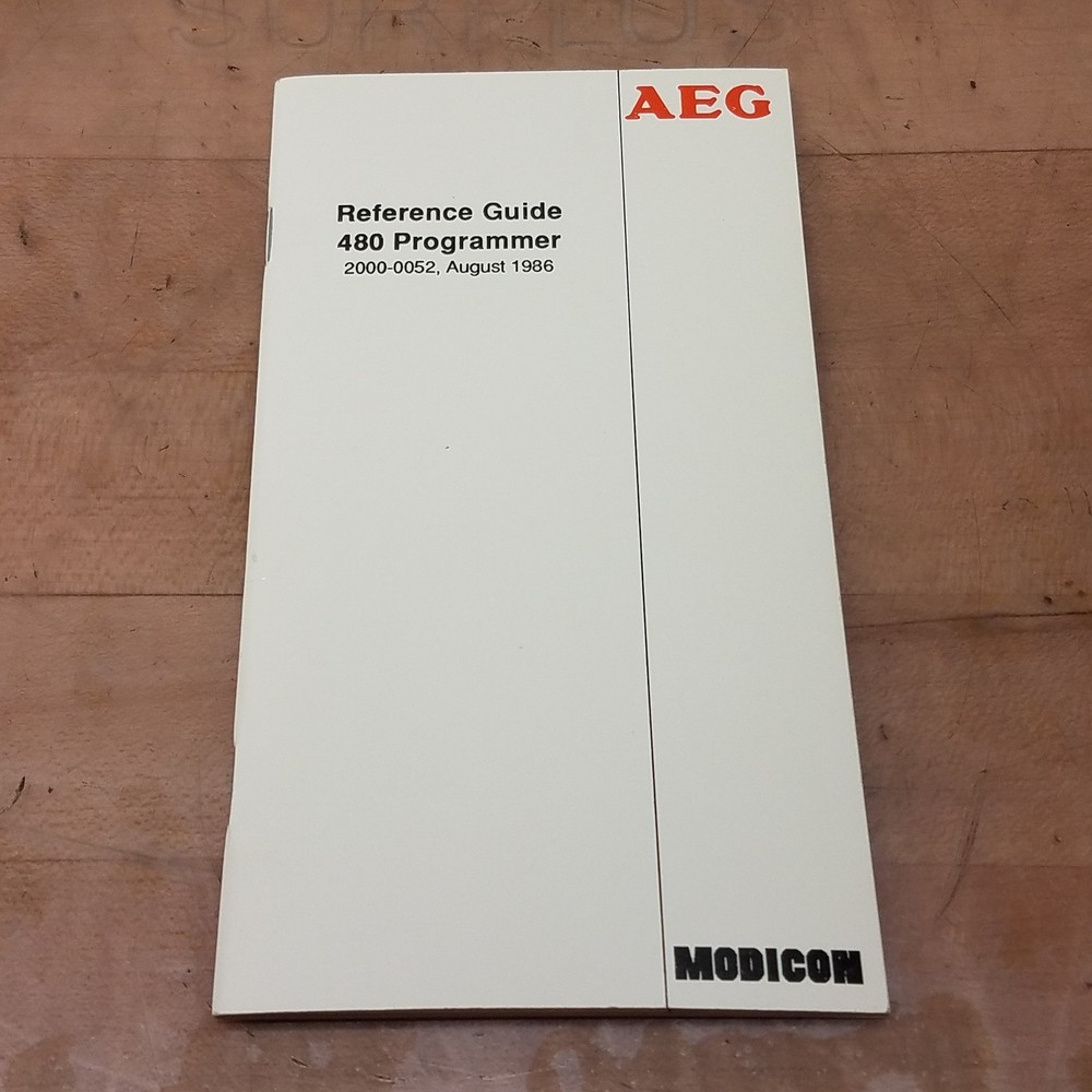 AEG 2000-0052 480 Programmer reference guide, Rev C - USED