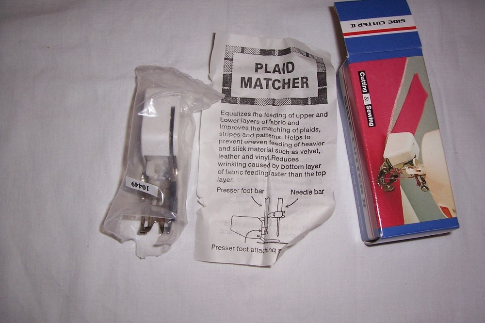 Sewing Machine Side Cutter Attachments Two One in Original Box