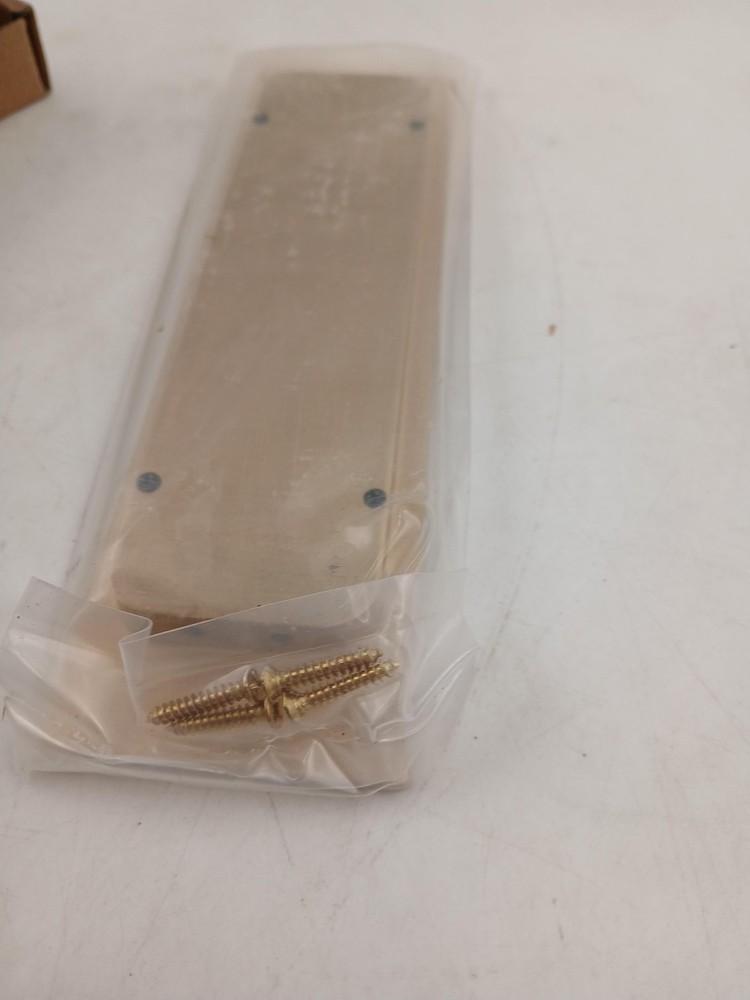 Emtek Brass Rectangular Flush Pull 7in Satin Gold Modern Sliding Door Hardware