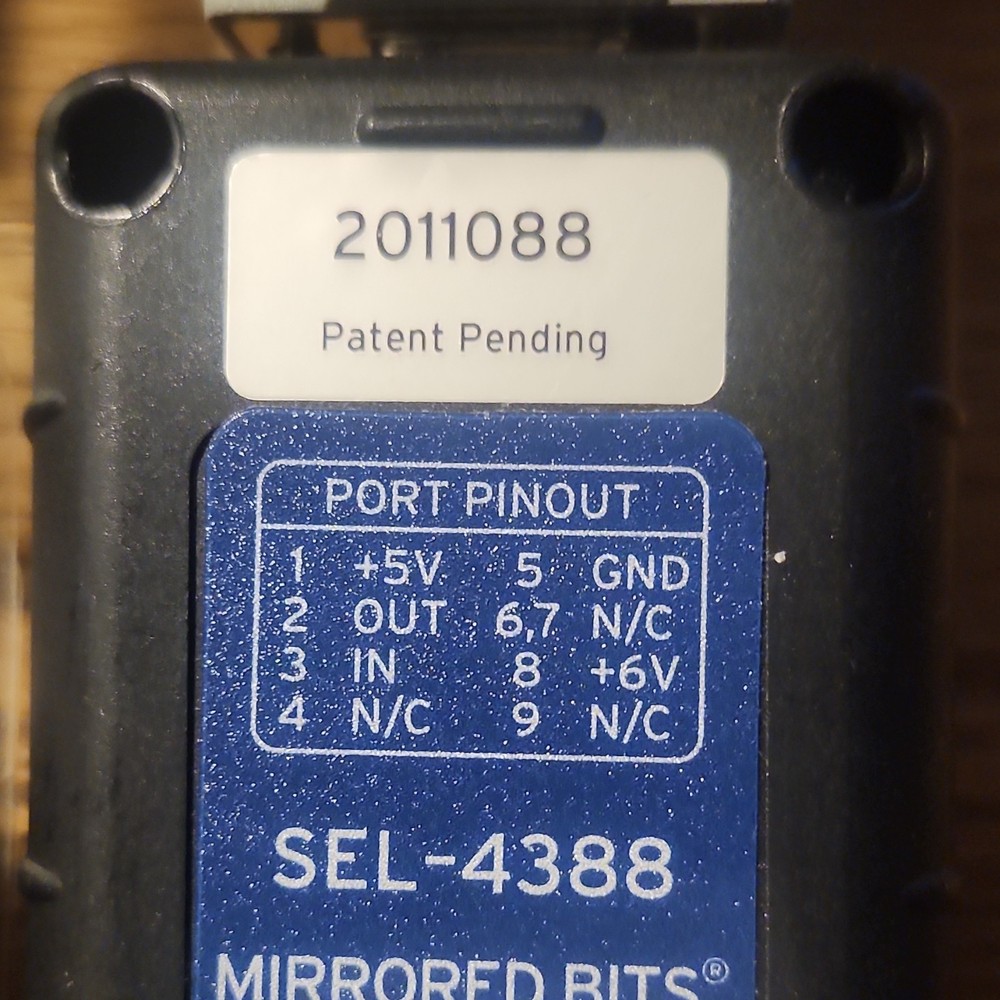 SEL SEL-4388 Mirrored Bits Computer Cable Tester DB-9 Pinout