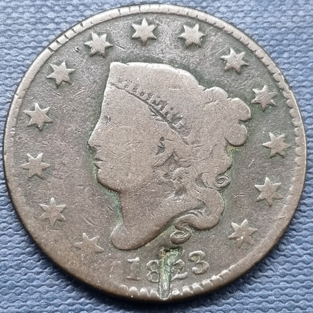 1823 Coronet Head Large Cent 1c Circulated #80106