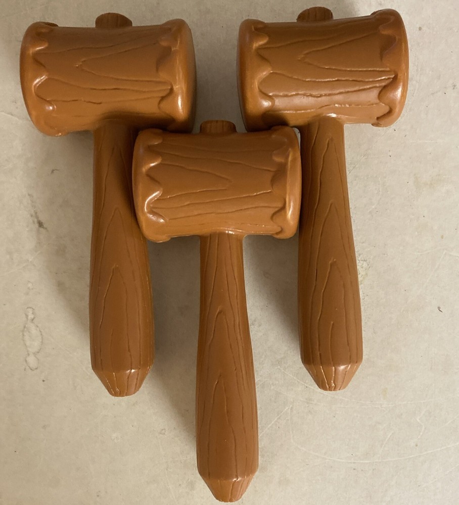 3 Whac A Mole Game Milton Bradley Brown Replacement Mallets Original