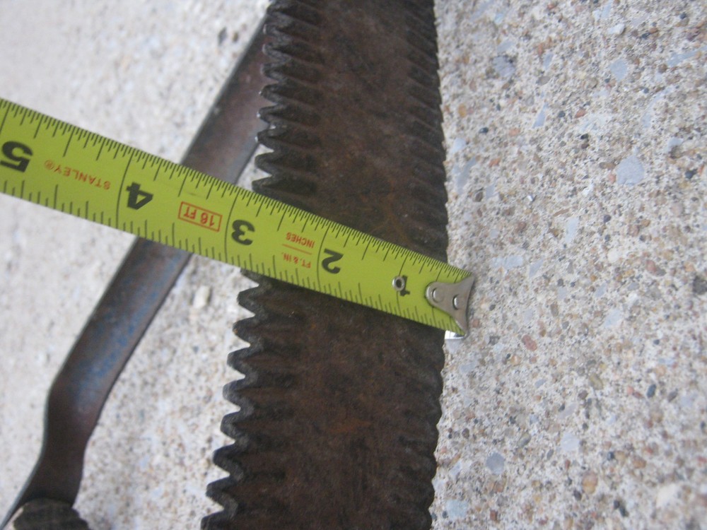 Vintage Weed Grass Trimmer Sling Blade Wood Handle Rustic Yard Sickle Wacker