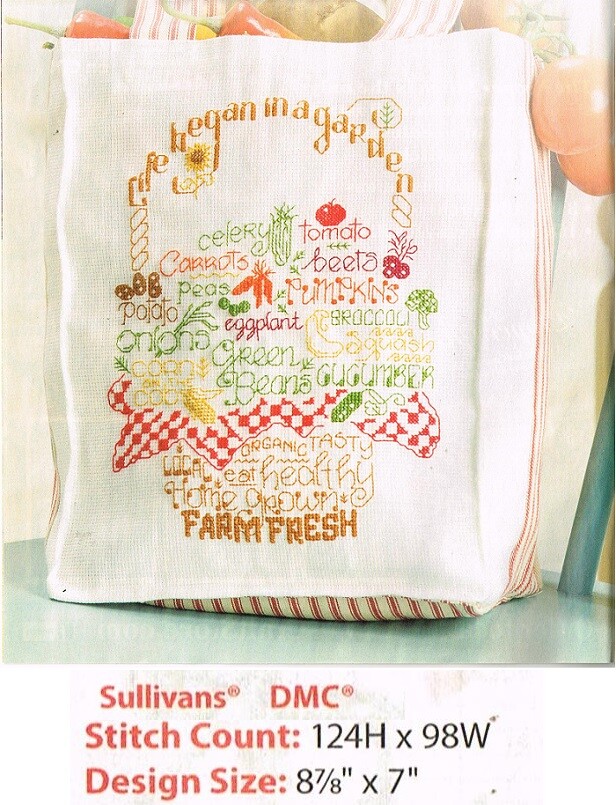 FARM-FRESH BASKET  CROSS STITCH   PATTERN ONLY   YD   QEQ
