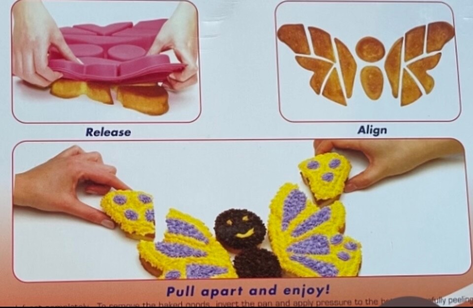 NIB. Butterfly Silicone Pull Apart Cupcake Baking Mold Lifetime Brands Inc.