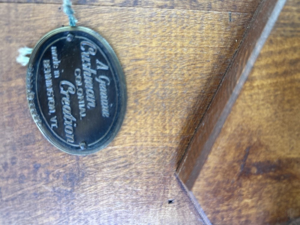 Antique 1930s Cushman Maple Drop Leaf Minimalist Side Table