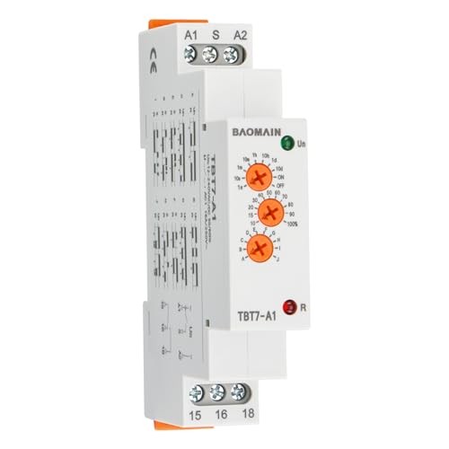 Multi-Function Time Relay, 16A SPDT 10-Functions, DIN Rail 12-240VAC/DC