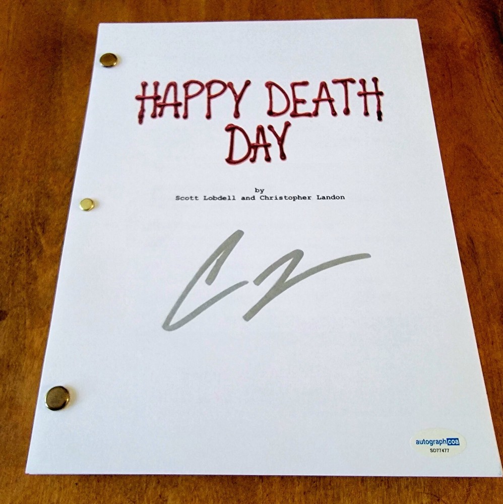 Christopher Landon signed Happy Death Day Script full 112 pages ACOA COA