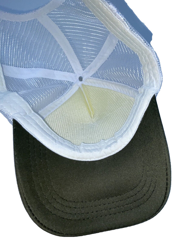 Ball Cap Hat Adjustable The Legend Mesh Back Army Green White Stripe Snapback