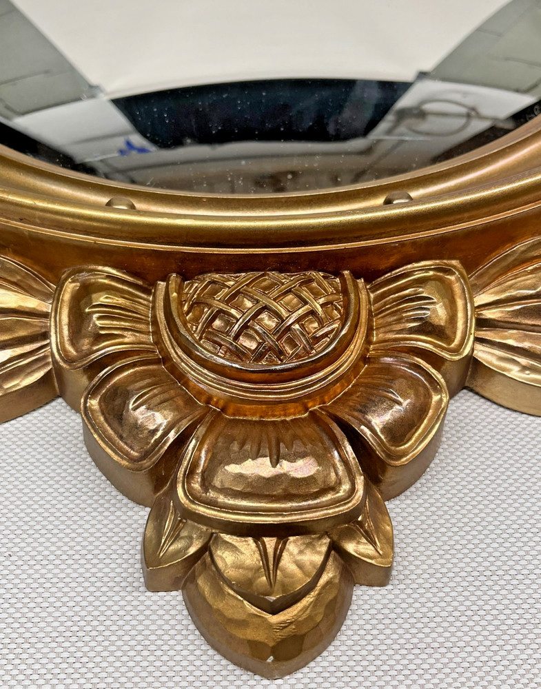 Vintage Syroco Eagle Convex Wall Mirror