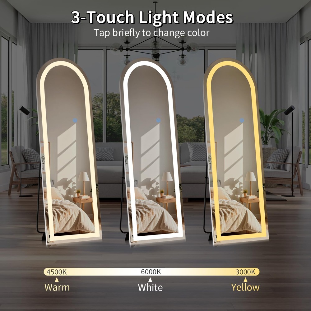 Full Length Mirror with LED Lights 56"x20"