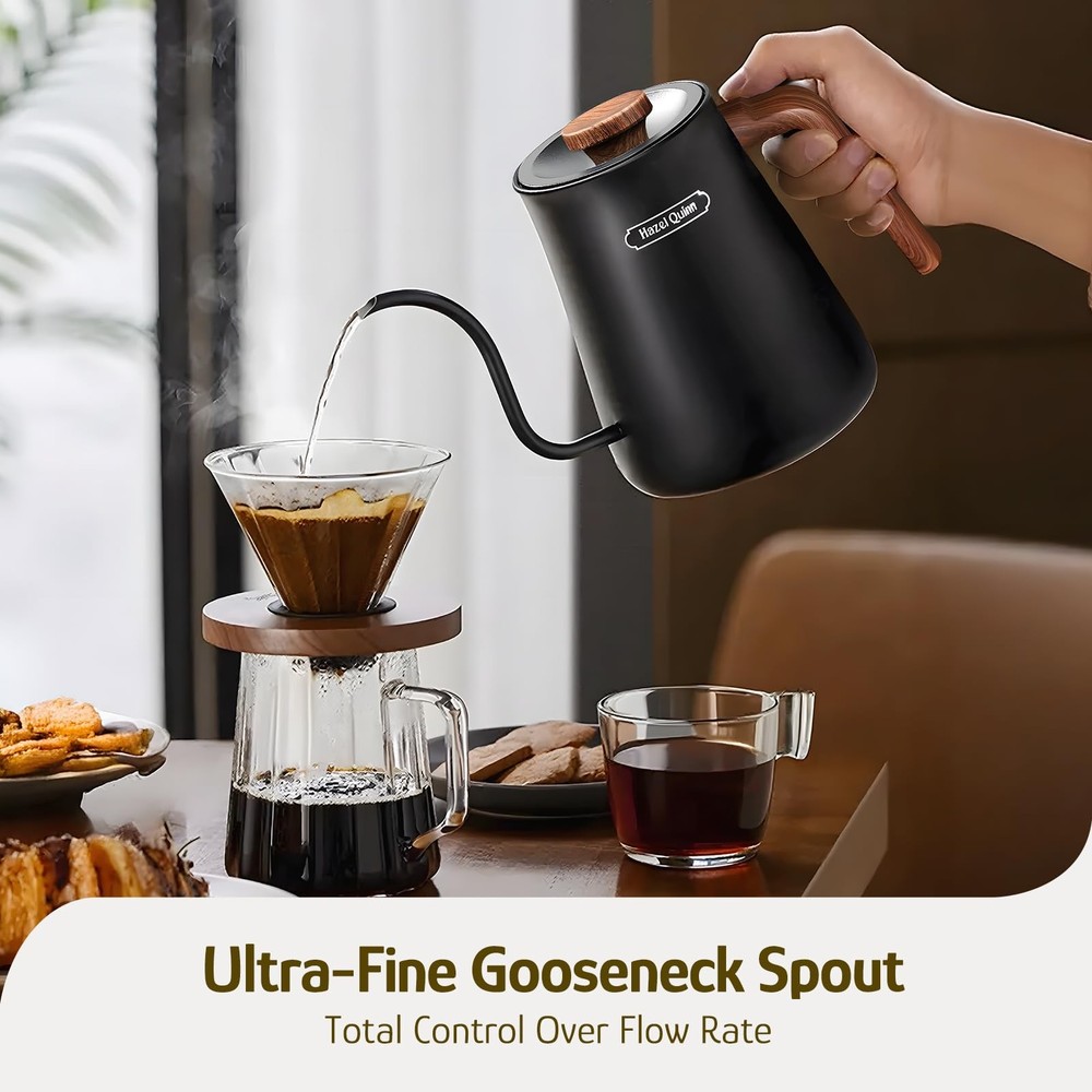 Gooseneck Electric Kettle - 0.8L / 27oz, Precise Temperature Control, 4-Hour ...