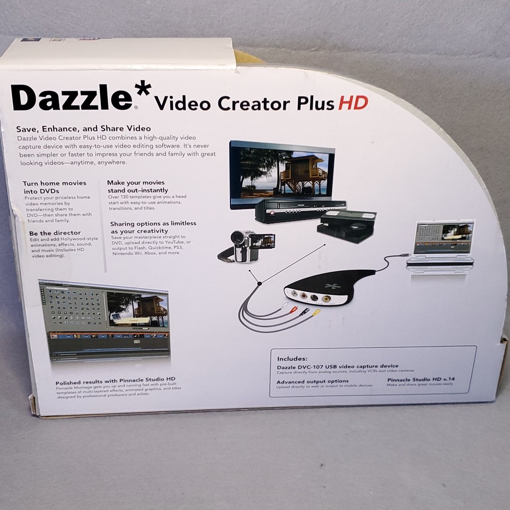 Dazzle Video Creator Plus HD Capture Device New Open Box